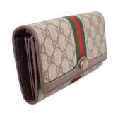 GUCCI OPHIDIA WALLET ON A CHAIN CROSSBODYS BROWN