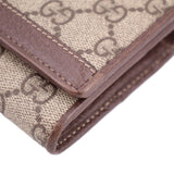 GUCCI OPHIDIA WALLET ON A CHAIN CROSSBODYS BROWN