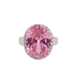 STERLING SILVER PINK CRYSTAL RINGS 10
