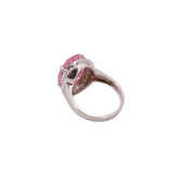 STERLING SILVER PINK CRYSTAL RINGS 10
