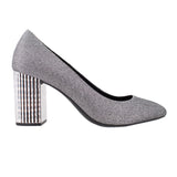 MICHAEL KORS PORTER FLEX PUMP HEELS SILVER 10 US