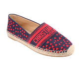 DIOR ESPADRILLE FLATS RED/BLUE 37.5 EU | 7 US