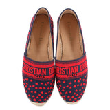 DIOR ESPADRILLE FLATS RED/BLUE 37.5 EU | 7 US