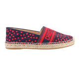 DIOR ESPADRILLE FLATS RED/BLUE 37.5 EU | 7 US