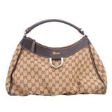 GUCCI ABBEY D RING SHOULDER BAGS TAN