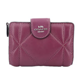 COACH QUILTED WALLETS DEEP BERRY