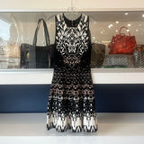KAREN MILLEN PRINT DRESSES BLACK S