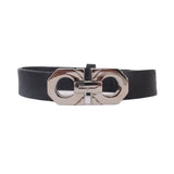 FERRAGAMO GANCINI LEATHER BRACELETS BLACK