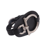 FERRAGAMO LEATHER BRACELETS BLACK