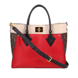 LOUIS VUITTON ON MY SIDE MM SATCHELS RED/MONOGRAM