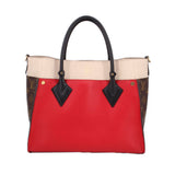 LOUIS VUITTON ON MY SIDE MM SATCHELS RED/MONOGRAM