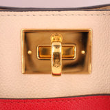 LOUIS VUITTON ON MY SIDE MM SATCHELS RED/MONOGRAM