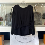 COS LONG SLEEVE GATHERED TOPS BLACK S | 6