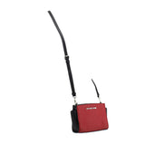 MICHAEL KORS SELMA MINI CROSSGRAIN LEATHER CROSSBODYS RED/BLACK