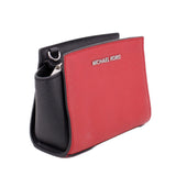 MICHAEL KORS SELMA MINI CROSSGRAIN LEATHER CROSSBODYS RED/BLACK
