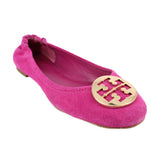 TORY BURCH REVA SUEDE BALLET FLATS FUCHSIA 9.5 US
