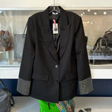SLA THEA DIAMANTE CUFF BLAZERS BLACK XS