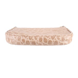 BY FAR MINI RACHEL CROC EMBOSSED SHOULDER BAGS TAN