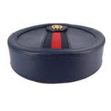 GUCCI OPHIDIA LEATHER ROUND CROSSBODYS BLUE