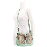 GUCCI 1961 JACKIE PYTHON CROSSBODYS GREEN