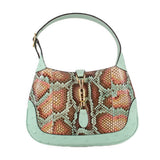 GUCCI 1961 JACKIE PYTHON CROSSBODYS GREEN