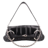GUCCI HORSEBIT CHAIN SHOULDER BAGS BLACK