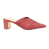 ANTHROPOLOGIE RUCHED MULE HEELS MAROON 10 US