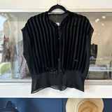 DORINE LIEBERT VINTAGE VELVET MESH SLEEVELESS TOPS BLACK M