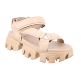 PRADA SPORTY LUG SOLE SANDALS NUDE 39 EU | 8 US