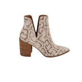 STEVE MADDEN HEELED BOOTIES SNAKE 8 US
