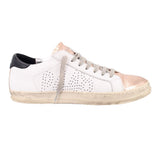 P448 JOHN METALLIC TOE LOW TOP LEATHER SNEAKERS WHITE/BRONZE 9 US