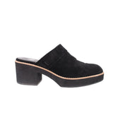 EILEEN FISHER HIYA SUEDE PLATFORM MULE HEELS BLACK 8 US