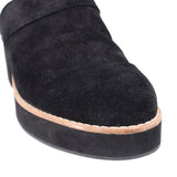 EILEEN FISHER HIYA SUEDE PLATFORM MULE HEELS BLACK 8 US