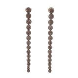 STERLING SILVER & 18K GOLD DIAMOND STATEMENT EARRINGS