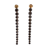 STERLING SILVER & 18K GOLD DIAMOND STATEMENT EARRINGS