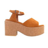 AQUATALIA EMMIE SUEDE PLATFORM SANDALS TAN 6.5 US