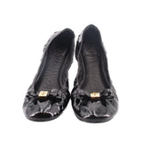 TORY BURCH PATENT BALLET FLATS BLACK 9.5