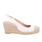 COLE HAAN CLOUDFEEL ESPADRILLE WEDGE SANDALS WHITE 8.5 US