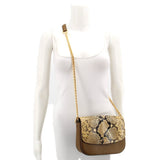 TORY BURCH ROBINSON EXOTIC CONVERTIBLE CROSSBODYS TAN