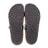 MEPHISTO NORIE LEATHER SANDALS BLACK 8 US