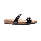 MEPHISTO NORIE LEATHER SANDALS BLACK 8 US
