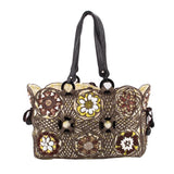 JAMIN PUECH CROCHET SHOULDER BAGS BROWN