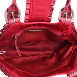ISABELLA FIORE SATIN HANDLE BAG RED
