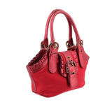 ISABELLA FIORE SATIN HANDLE BAG RED