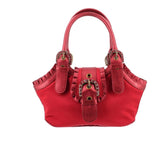 ISABELLA FIORE SATIN HANDLE BAG RED
