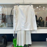 HELMUT LANG LINEN SKIRTS WHITE S
