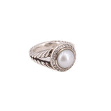 DAVID YURMAN STERLING SILVER PEARL & DIAMOND ALBION RINGS 5