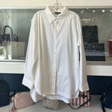MISOOK BUTTON UP TOPS WHITE XL