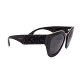 PRADA SPR 10T BEADED CAT EYE SUNGLASSES BLACK
