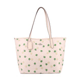 COACH APPLE PRINT CITY TOTES CREAM